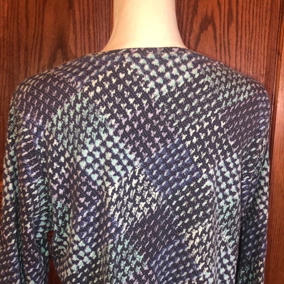 Studio Works Blue and Green long Sleeve Tee - Picture 4 of 5